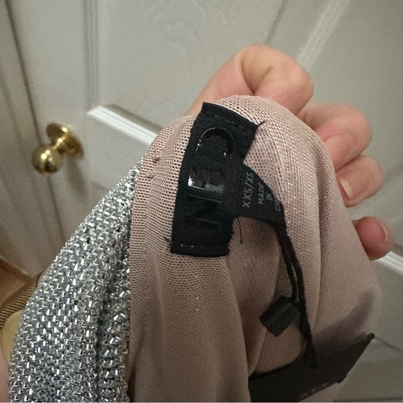 NWT Ginny Mini Dress in Silver XS GRAY SPARKLE - Picture 5 of 10